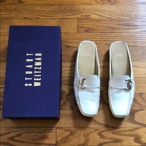 White Stuart Weitzman Pebble Kid Manimule